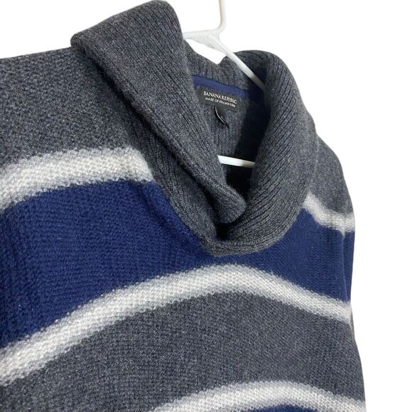Banana Republic Sweater Mens S Striped Merino Wool Shawl Collar Preppy Academia - Picture 7 of 11